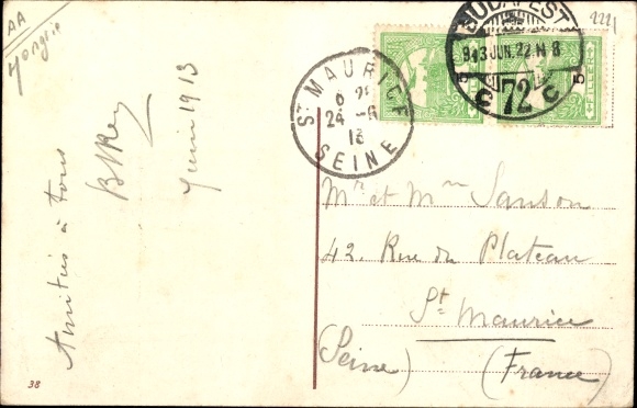 Postcard Budapest Ungarn, Keleti pályaudvar, Ostbahnhof, Platzansicht