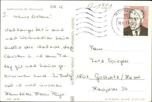 Postcard Zechlinerhütte Stadt Rheinsberg, local section