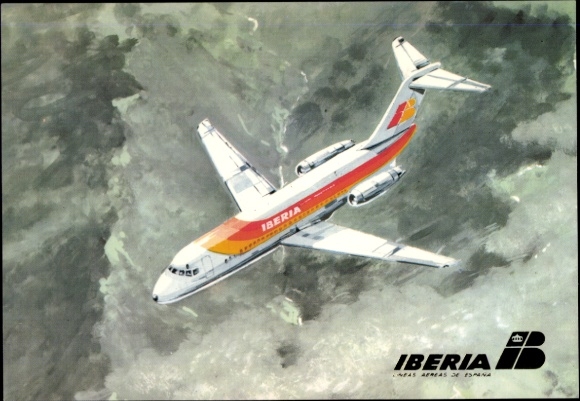 Postcard passenger aircraft, Iberia, Douglas DC-9