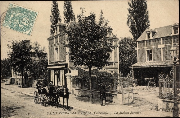 Ak Saint Pierre sur Dives Calvados, La Maison Sevestre
