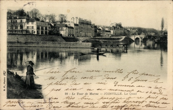Ak Joinville Val de Marne, Teilansicht