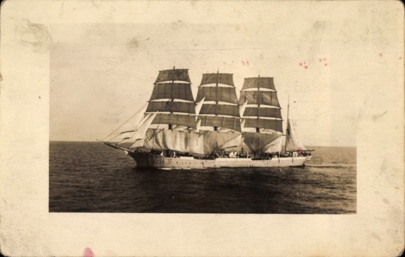 Foto Ak Segelschiff, Dreimaster