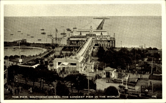 Ak Southend on Sea Essex England, Pier