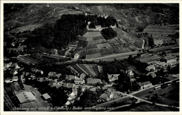 Postcard Ortenberg in Baden, Ortenberg Castle, aerial photograph