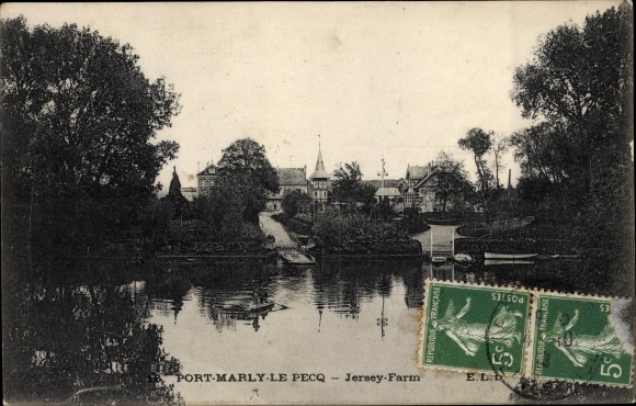 Postcard Port Marly le Pecq Yvelines, Jersey Farm