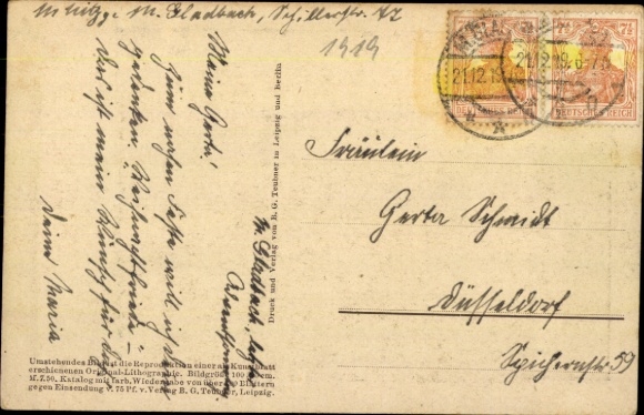 Artysta KP Liebermann, Ernst, słoneczny zimowy dzień, śnieg, most