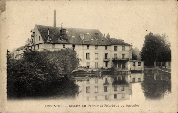Ak Essonnes Essonne, Moulin du Perray, Fabrique de bascules,  Architektur