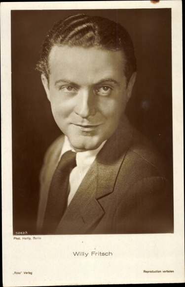Postcard Actor Willy Fritsch, Portrait, Ross Verlag 5062/1