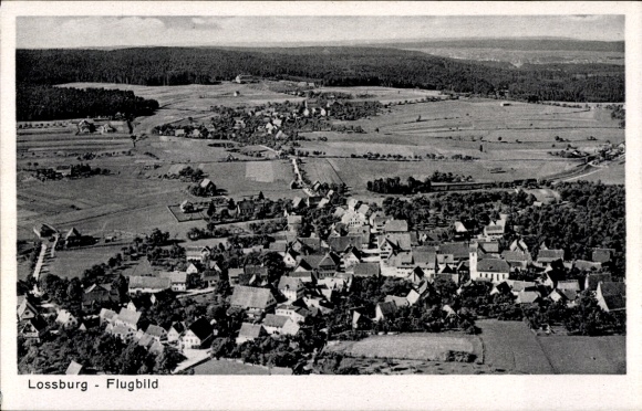 Ak Loßburg im Schwarzwald, Fliegeraufnahme