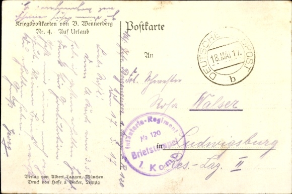 KP artystyczna Wennerberg, Bruno, Na wakacjach, żołnierz z kobietą