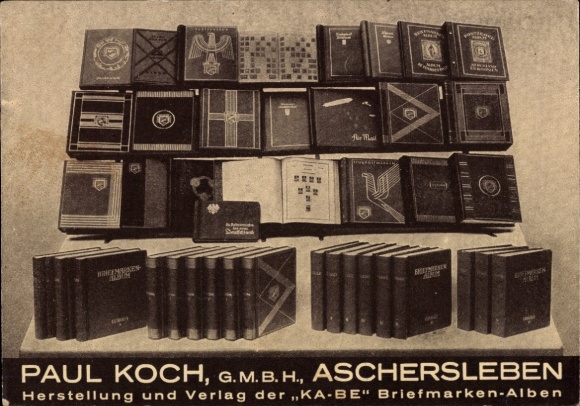 Ak Aschersleben im Salzlandkreis, Briefmarken-Alben, Paul Koch G.M.B.H., Werbung