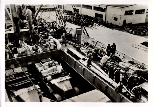 Photo Replenishment of war material for German troops in Norwegian ports, April 1940, II WW