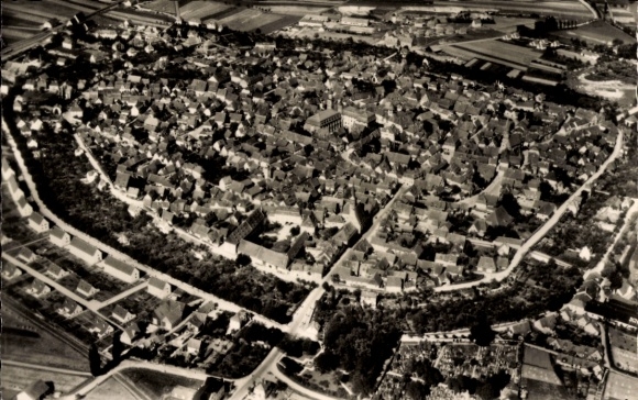 Ak Bad Windsheim in Mittelfranken, Fliegeraufnahme