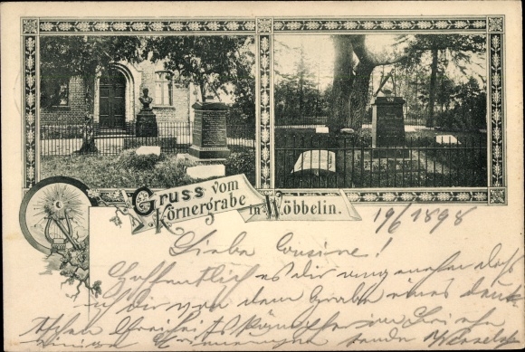 PC Wöbbelin in Mecklenburg, Theodor Körner&#39;s grave