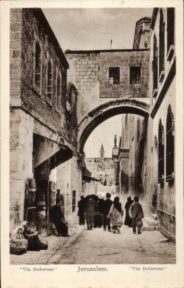 Postcard Jerusalem Israel, Via Dolorosa