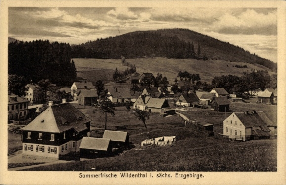 Postcard Wildenthal Eibenstock in the Ore Mountains, general view