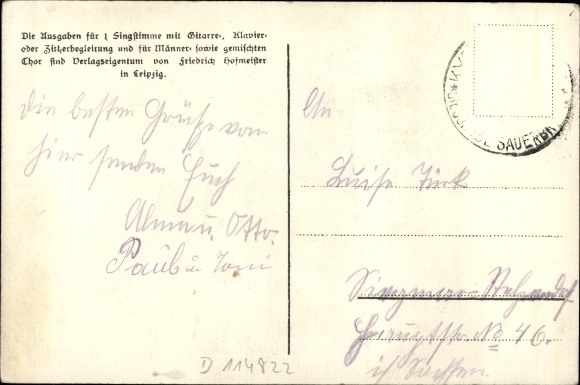 Song Postcard Günther, Anton, Da Draakschänk, Erzgebirgische Mundart No. 25, Dreckschänke Breitenbach