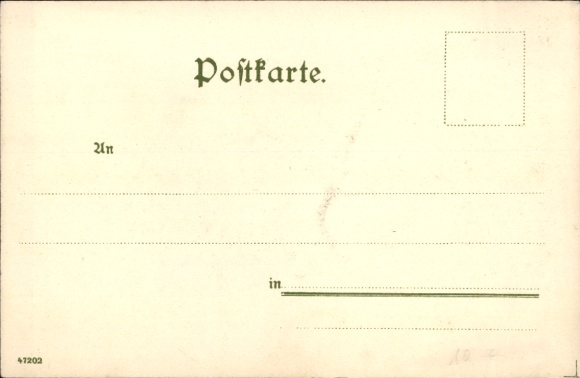 Artist Chromo-Litho Kley, H., Karlsruhe in Baden, Residence Palace, Monument