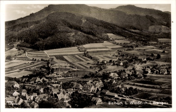Postcard Bleibach Gutach im Breisgau Black Forest, landscape photo, mountain landscape, fields, place with