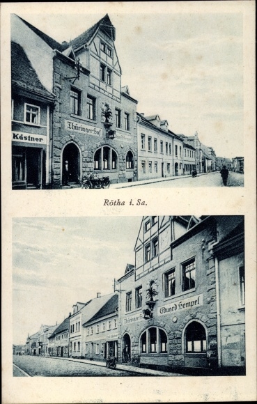 Ak Rötha in Sachsen, Restaurant Thüringer Hof
