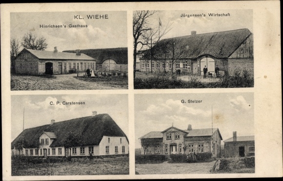 Ak Kleinwiehe Lindewitt in Sleeswijk-Holstein, de economie van Jürgensen, CP Carstensen, G. Stelzer