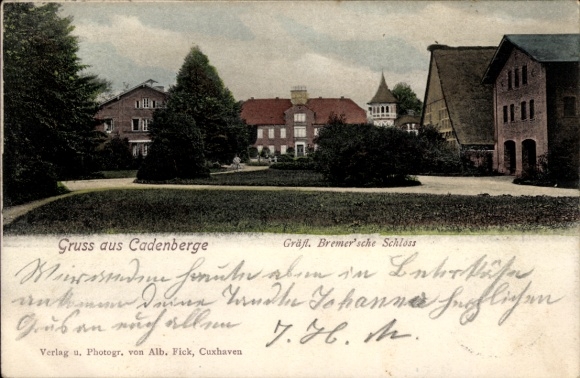 Ak Cadenberge Niedersachsen, Gräfl. Bremersche Schloss