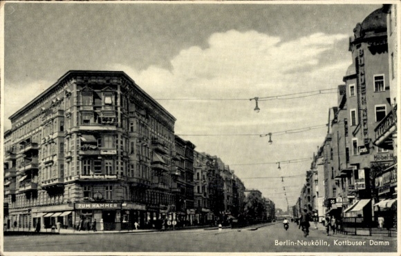 Postcard Berlin Neukölln, Kottbuser Damm, Restaurant Zum Hammer