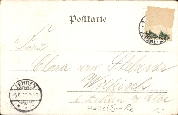 Passepartout Chromo-Litho Halle on the Saale, Solbad Wittekind, Kurhaus