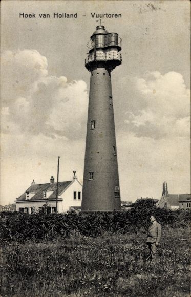 Postcard Hoek van Holland Rotterdam South Holland Netherlands, lighthouse