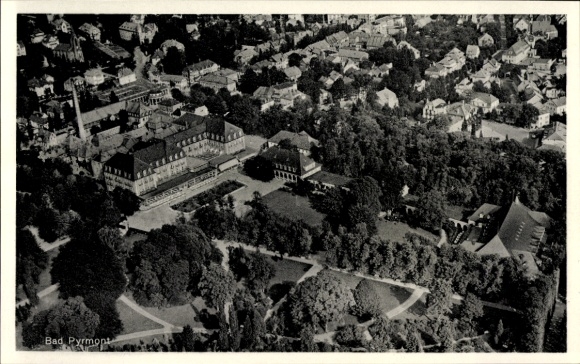 Postcard Baarsen Bad Pyrmont, aerial photograph