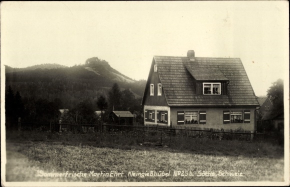 Ansichtkaart Kleingiesshübel Reinhardtsdorf Schöna in Saksen, Martin Ehrt, huis