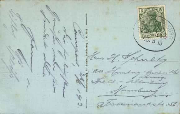 Postcard Campow Utecht in Mecklenburg, on Lake Ratzeburg, land route, lake beach at the Steinerne Rinne