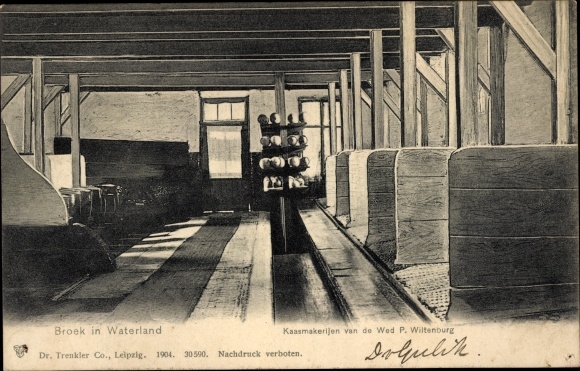 Postcard Broek in Waterland North Holland Netherlands, Kaasmakerijen van de Wed P. Wiltenburg