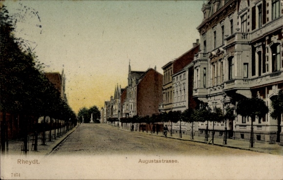 Postcard Rheydt Mönchengladbach on the Lower Rhine, Augustastraße