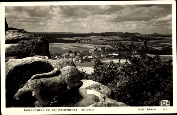PC Schöna Saxon Switzerland, lion guard on the imperial crown