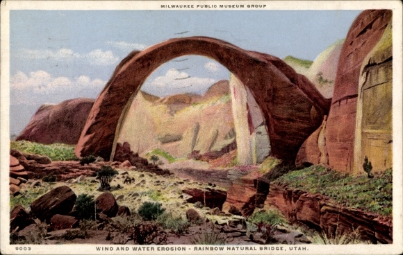 Ak Utah VS, wind- en watererosie, Rainbow Natural Bridge