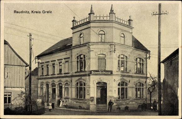 Postcard Reudnitz Mohlsdorf in Thuringia, Gasthaus Zum Schwedenkönig