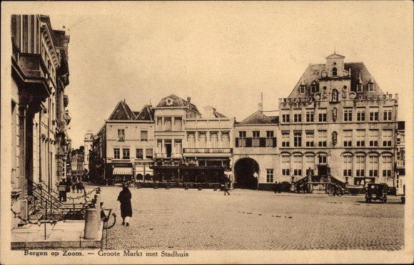 KP Bergen op Zoom Brabancja Północna Holandia, Groote Markt i Stadhuis