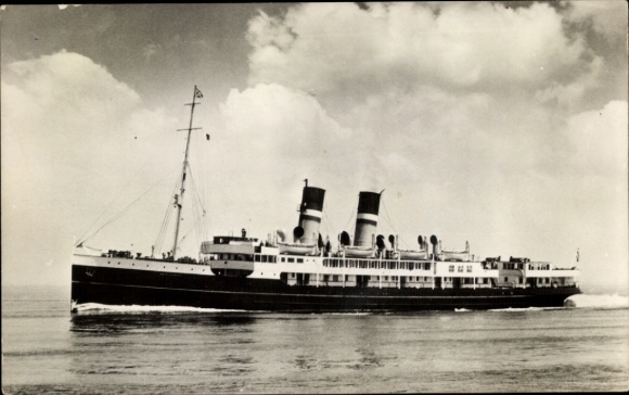 Postcard steamship SS Mecklenburg, Zeeland Steamship Co.