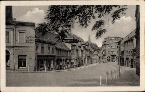 Postcard Lutherstadt Eisleben, Hallesche Strasse