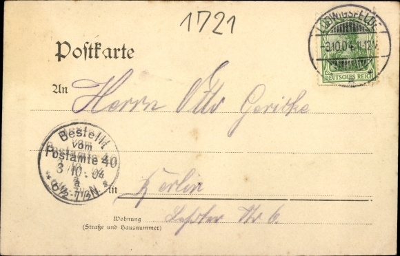 Postcard Genshagen Ludwigsfelde in Brandenburg, castle, inn to the golden boar