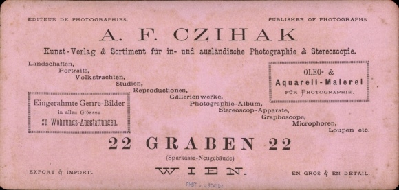 Stereo CdV Vienna Austria, Karl Monument
