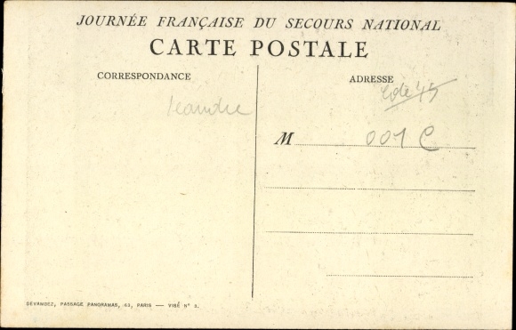 Artist Postcard People seek protection from Marianne, allegory, Journée Francaise du Secours National