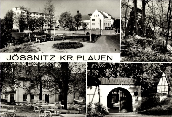 Ak Jößnitz Vogtland, FDGB Erholungsheim, Teufelskanzel, Gaststätte Pfaffenmühle