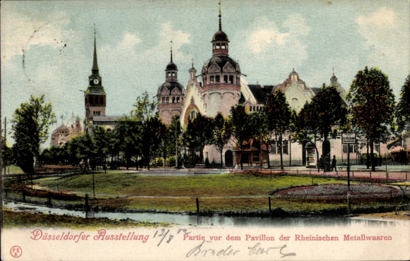 Postcard Düsseldorf, Exhibition, Pavilion, Metalworks