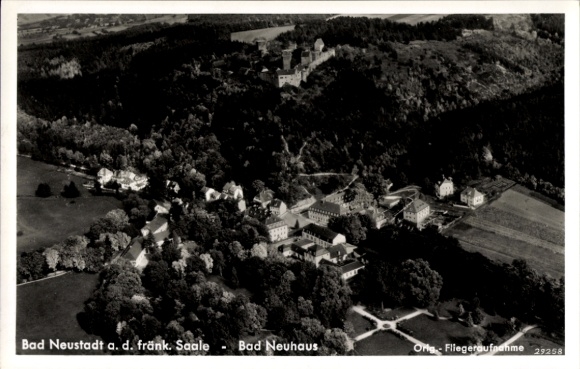 Postcard Bad Neuhaus Bad Neustadt an der Saale Lower Franconia, aerial photograph
