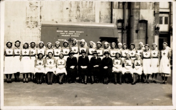 Photo Postcard British Red Cross Society, County of London Branch, Holborn Division