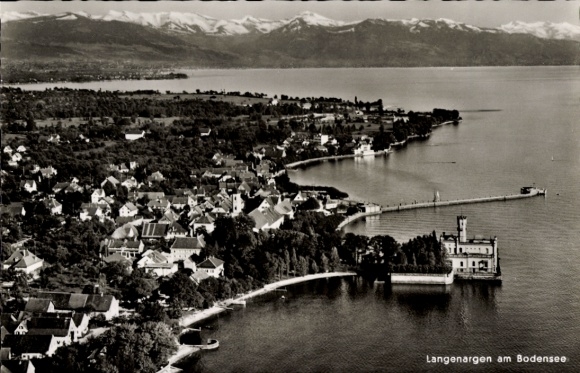 Ak Langenargen am Bodensee, Fliegeraufnahme