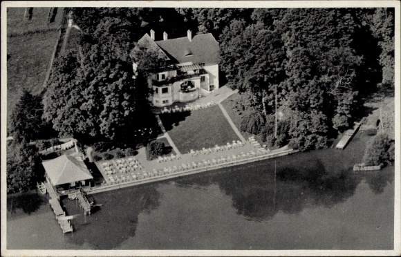 PC Bernried in Lower Bavaria, aerial photo, Herrmann beach coffee on Lake Starnberg