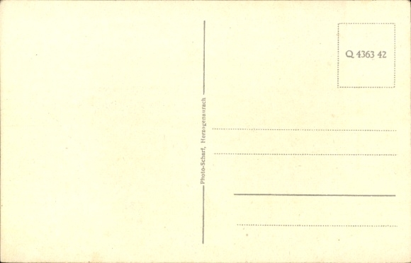 Postcard Herzogenaurach b. Erlangen, at the butcher shop